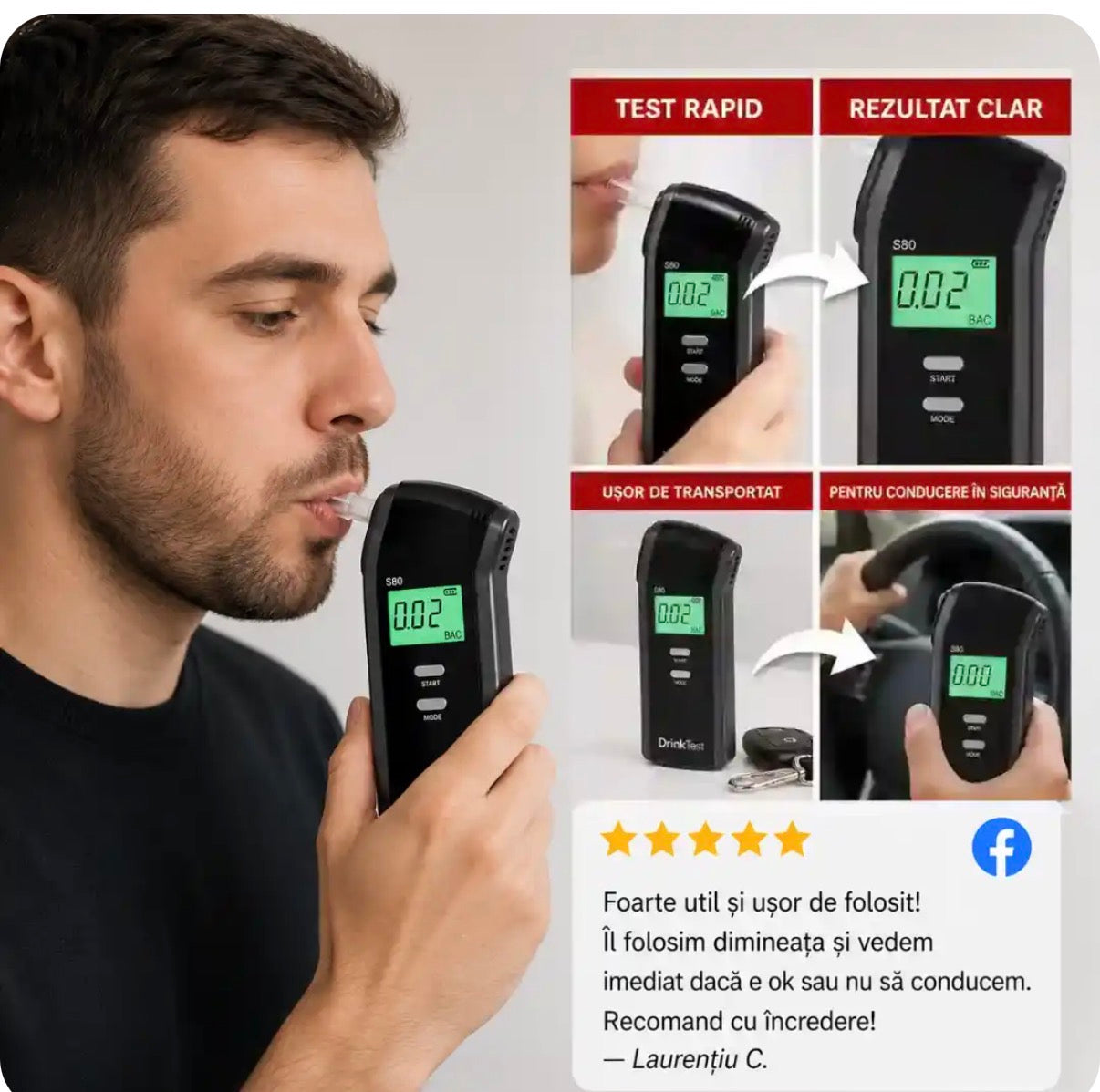 Aparat de Testat Alcoolemia Omologat
